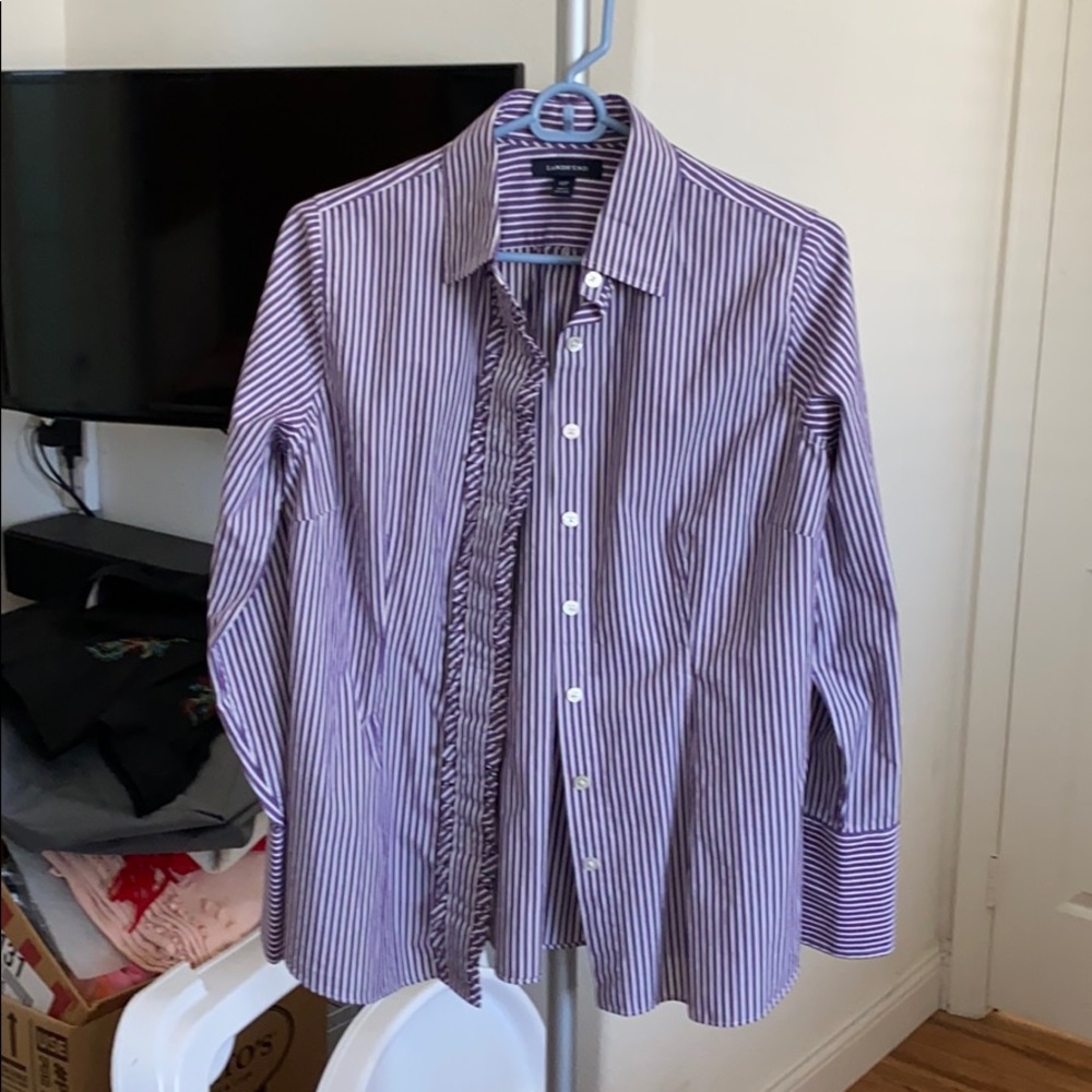 NWOT Lands’ End Button Down Blouse 10P